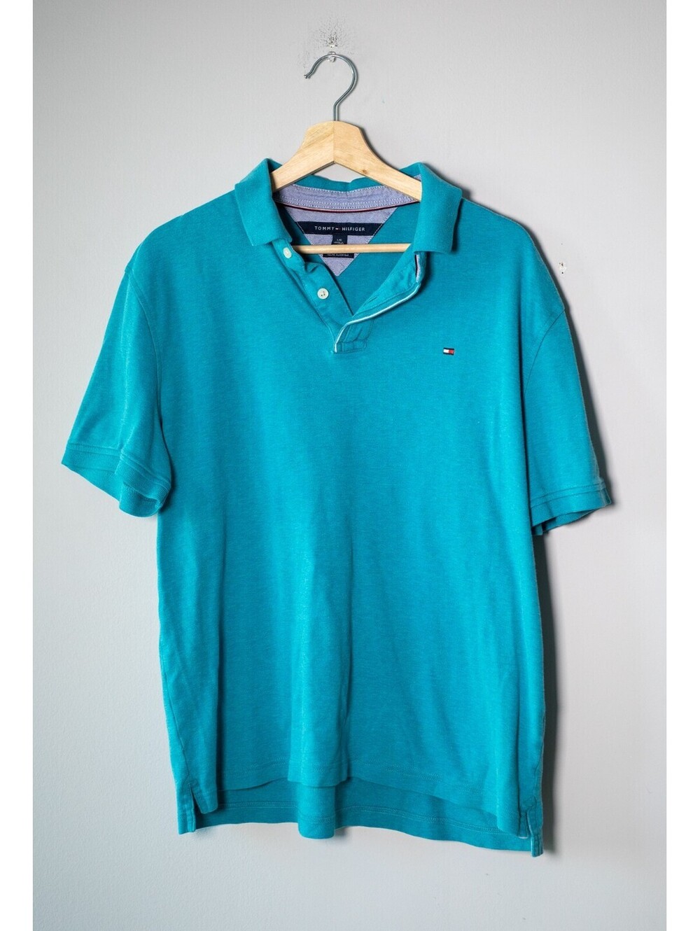 Calvin Klein Turqoise - Polo Shirt - Men's L Classic
